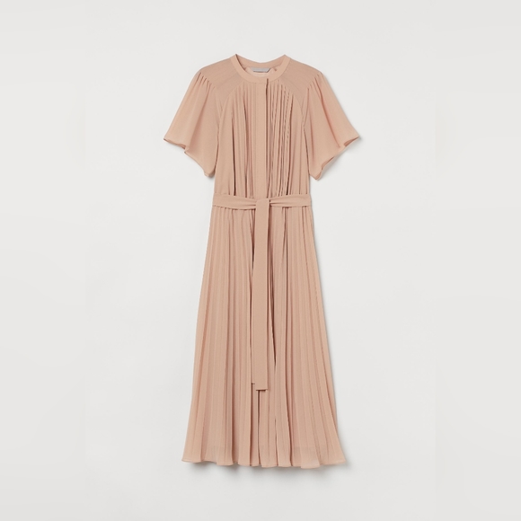 🏵️💚 Pleated Chiffon Dress - Picture 3 of 11